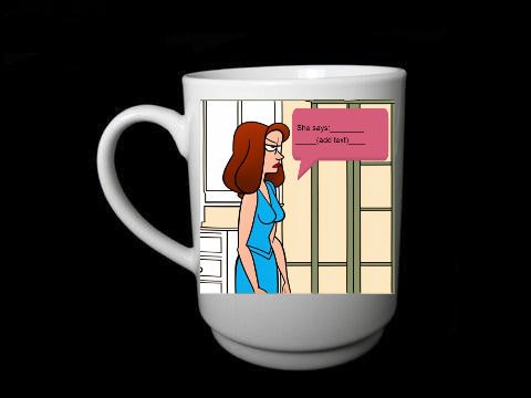 He Said/She Said 2A Porcelain Mugs Printed Personalized On The Mug. Printed & Glazed Not Dye Sublimation. Dishwasher & Microwave Safe