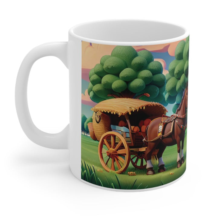 Organic Farmer. C-Handled 11 oz mug. Porcelain Not Ceramic. Printed & Glazed Not Dye Sublimation. Dishwasher/Microwave Safe.