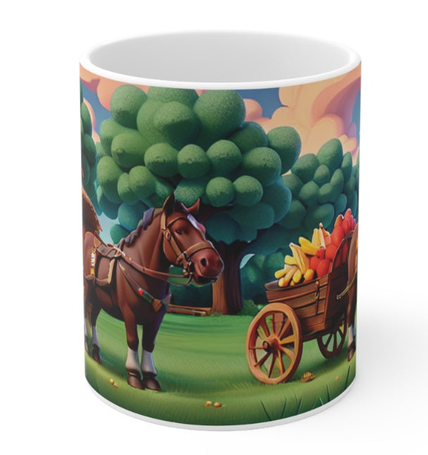 Organic Farmer. C-Handled 11 oz mug. Porcelain Not Ceramic. Printed & Glazed Not Dye Sublimation. Dishwasher/Microwave Safe.